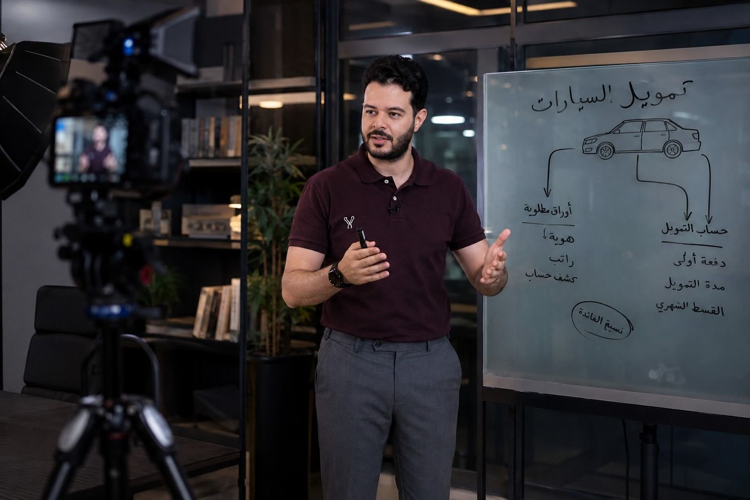 أحمد يشرح أساسيات تمويل السيارات على اللوح